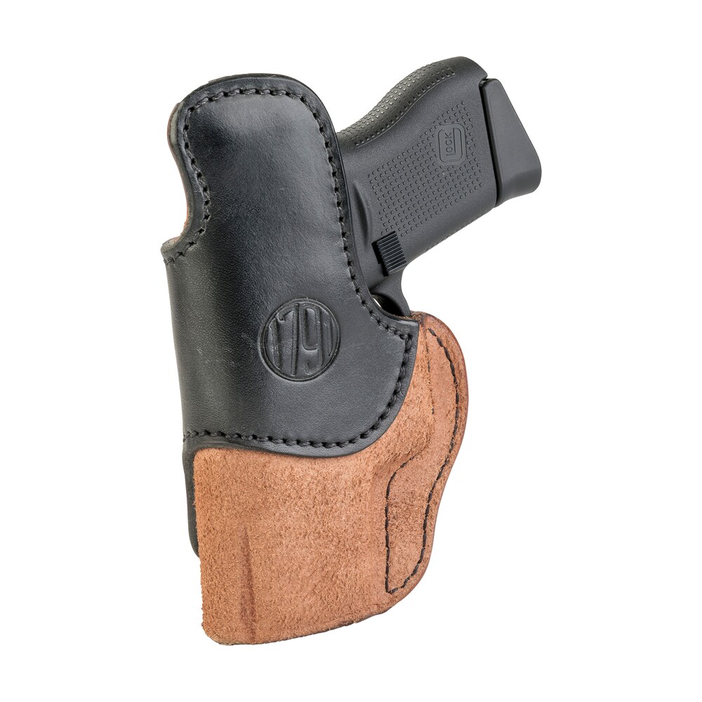 1791 gunleather rch3blbr rch iwb size 03 black/brown leather belt clip compatible w/ruger lc9/1911/glock 43/43x right hand 1791 Gunleather RCH3BLBR RCH IWB Size 03 Black/Brown Leather Belt Clip Compatible Sports South item 112358