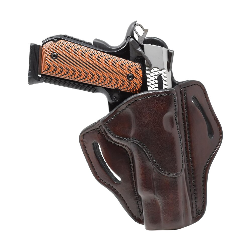 1791 gunleather bh1sbrr bh1 owb size 01 signature brown leather belt slide fits 4 5" 1911 right hand 1791 Gunleather BH1SBRR BH1 OWB Size 01 Signature Brown Leather Belt Slide Sports South item 112373