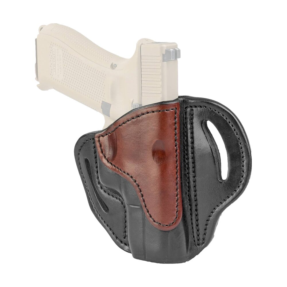 1791 gunleather bh21blbr bh2.1 owb size 2.1 black/brown leather belt slide compatible w/glock 17/s&w m&p shield/springfield xd right hand 1791 Gunleather BH21BLBR BH2.1 OWB Size 2.1 Black/Brown Leather Belt Slide Compatible Sports South item 112379