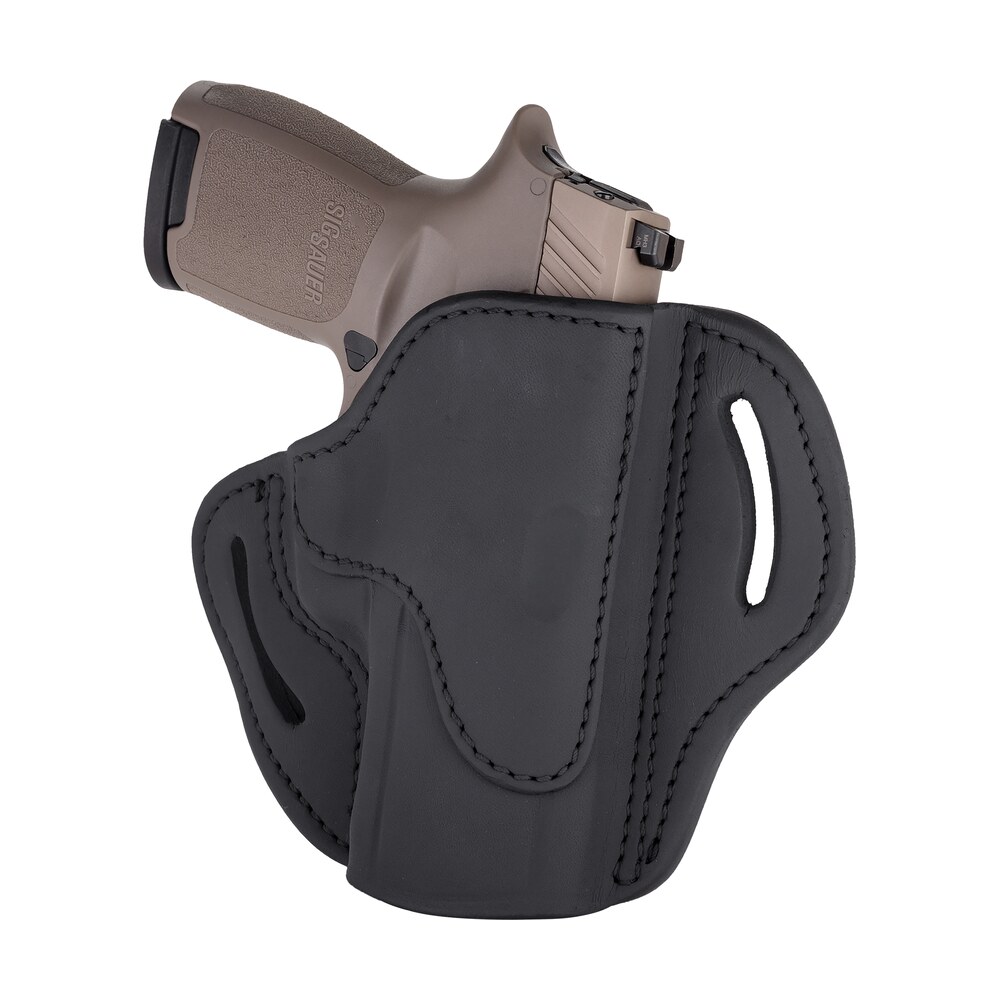 1791 gunleather bh24ssblr bh2.4s owb open top 2.4 stealth black leather belt slide fits fn 509/springfield xd m/hk vp9sk 1791 Gunleather BH24SSBLR BH2.4S OWB Open Top 2.4 Stealth Black Leather Belt Slide Sports South item 112385