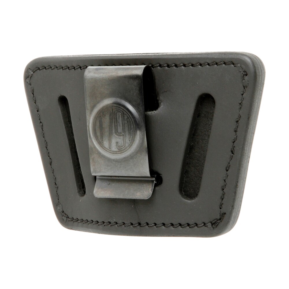 1791 gunleather uiwsbla uiw iwb/owb black leather belt clip fits most small mid frame autos ambidextrous 1791 Gunleather UIWSBLA UIW IWB/OWB Black Leather Belt Clip Sports South item 112416