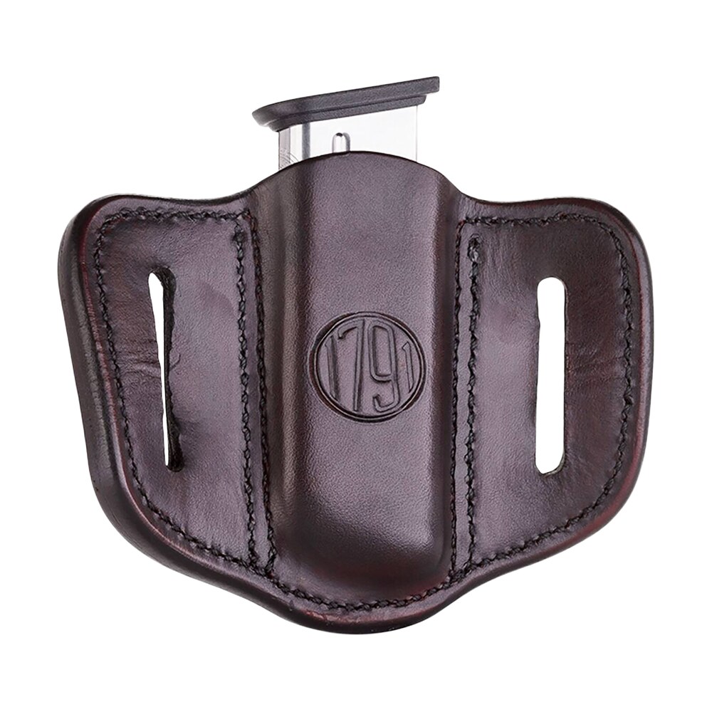 1791 gunleather mag11sbra mag1.1 single mag holster signature brown leather belt slide compatible w/ single stack ambidextrous 1791 Gunleather MAG11SBRA MAG1.1 Single Mag Holster Signature Brown Leather Belt Slide Sports South item 112419