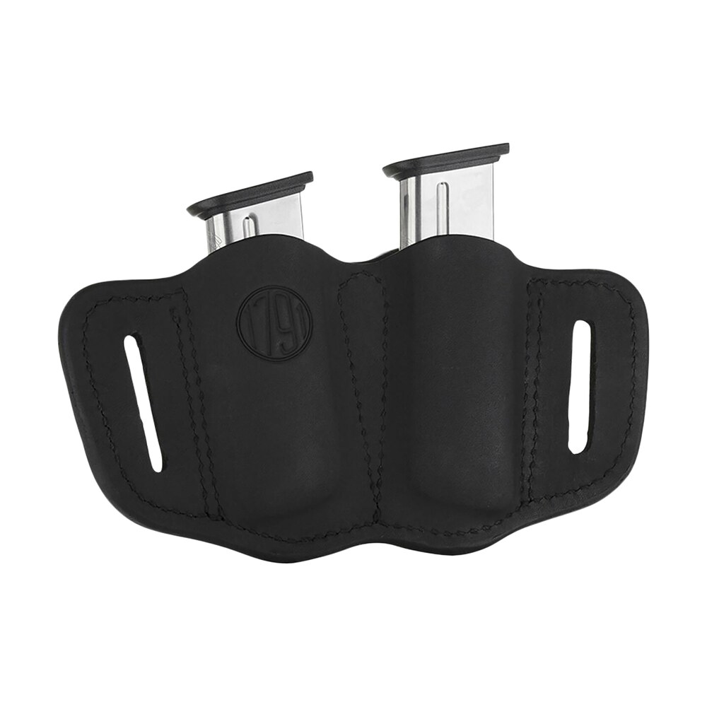 1791 gunleather mag21sbla mag2.1 double mag holster stealth black leather belt slide belts 1.50" wide compatible w/ single stack ambidextrous 1791 Gunleather MAG21SBLA MAG2.1 Double Mag Holster Stealth Black Leather Belt Slide Belts Sports South item 112426