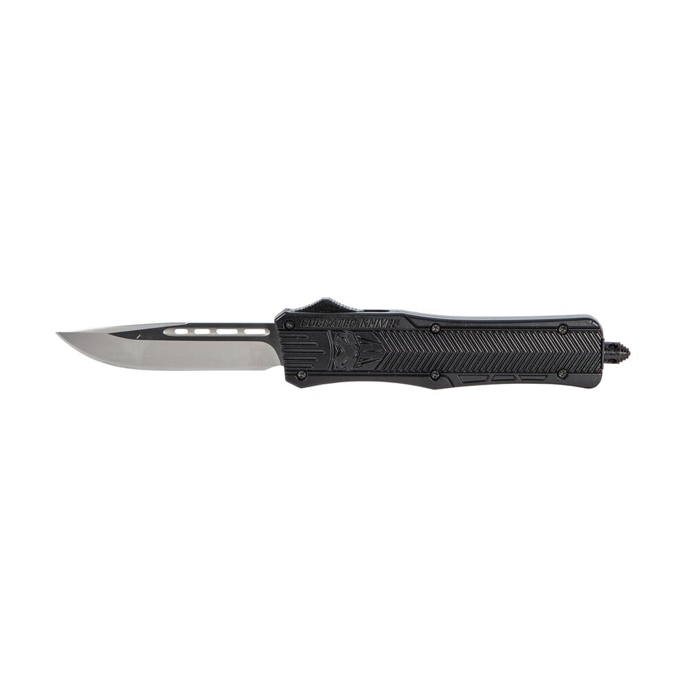 cobratec knives mbctk1mdns ctk 1 medium 3" otf drop point plain d2 steel blade/black aluminum handle features glass breaker includes side button CobraTec Knives MBCTK1MDNS CTK-1 Medium 3" OTF Drop Point Plain D2 Steel Blade/Black Aluminum Sports South item 112488