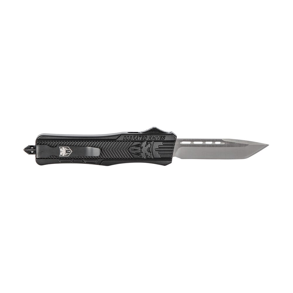 cobratec knives mbstk1mtns ctk 1 medium 3" otf tanto plain d2 steel blade/black aluminum handle features glass breaker includes pocket clip CobraTec Knives MBSTK1MTNS CTK-1 Medium 3" OTF Tanto Plain D2 Steel Blade/Black Aluminum Handle Sports South item 112490