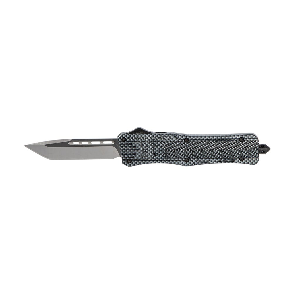 cobratec knives mcfctk1mtns ctk 1 medium 3" otf tanto plain d2 steel blade/carbon fiber aluminum handle features glass breaker includes pocket clip CobraTec Knives MCFCTK1MTNS CTK-1 Medium 3" OTF Tanto Plain D2 Steel Blade/Carbon Fiber Sports South item 112493