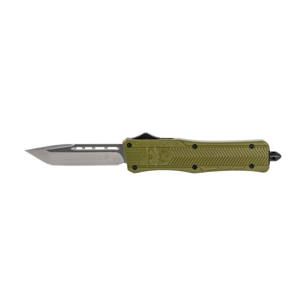 cobratec knives modctk1mtns ctk 1 medium 3" otf tanto plain d2 steel blade/od green aluminum handle features glass breaker includes pocket clip CobraTec Knives MODCTK1MTNS CTK-1 Medium 3" OTF Tanto Plain D2 Steel Blade/OD Green Aluminum Sports South item 112496