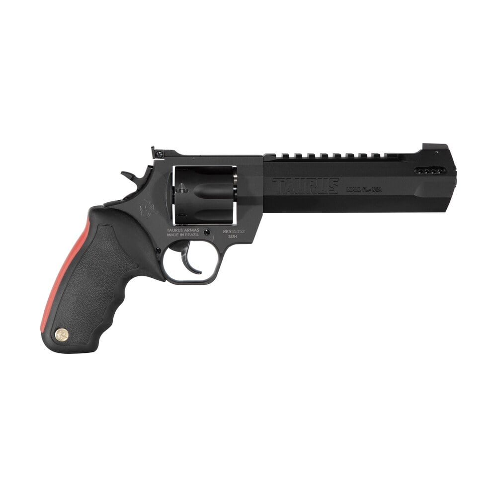 taurus 2357061rh raging hunter 357 mag 7rd 6.75" matte black oxide steel black rubber with integrated red cushion insert grip Taurus 2357061RH Raging Hunter 357 Mag 7rd 6.75" Matte Black Oxide Steel Black Rubber Sports South item 112904