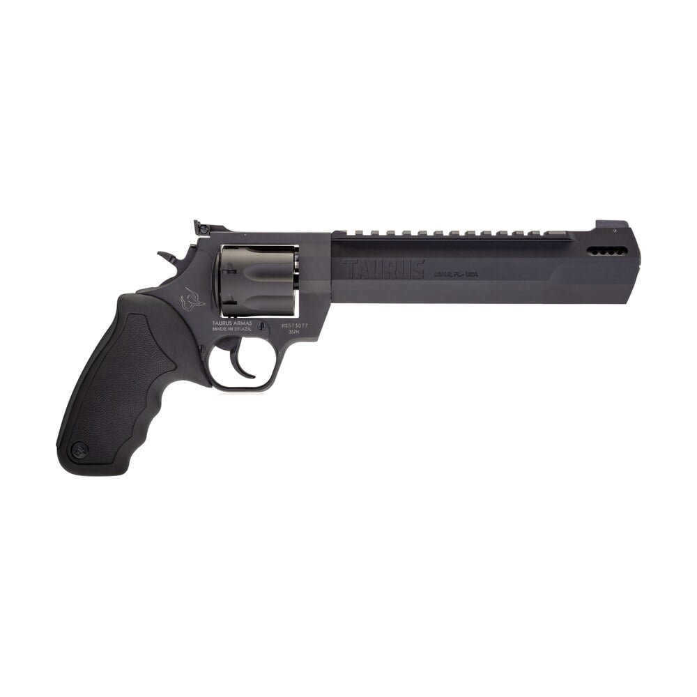 taurus 2357081rh raging hunter 357 mag 7rd 8.37" matte black oxide steel black rubber with integrated red cushion insert grip Taurus 2357081RH Raging Hunter 357 Mag 7rd 8.37" Matte Black Oxide Steel Black Rubber Sports South item 112906