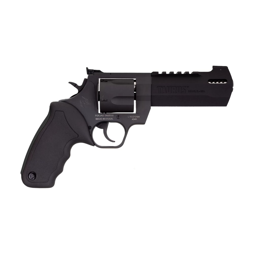 taurus 2 440051rh raging hunter 44 rem mag caliber with 5.12" picatinny rail/ported barrel, 6rd capacity matte black oxide finish cylinder, matte black oxide finish steel frame & black rubber grip Taurus 2-440051RH Raging Hunter 44 Rem Mag Caliber Sports South item 112908
