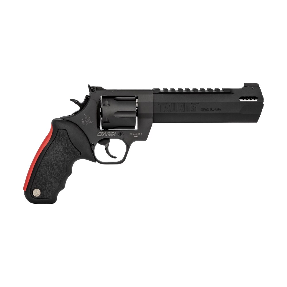 taurus 2440061rh raging hunter 44 rem mag 6rd 6.75" matte black oxide steel black rubber with integrated red cushion insert grip Taurus 2440061RH Raging Hunter 44 Rem Mag 6rd 6.75" Matte Black Oxide Steel Black Rubber Sports South item 112910