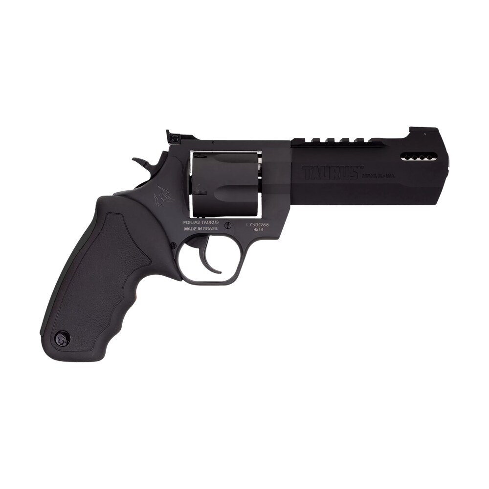 taurus 2454051rh raging hunter 454 casull 5rd 5.12" matte black oxide steel black rubber with integrated red cushion insert grip Taurus 2454051RH Raging Hunter 454 Casull 5rd 5.12" Matte Black Oxide Steel Black Rubber Sports South item 112912