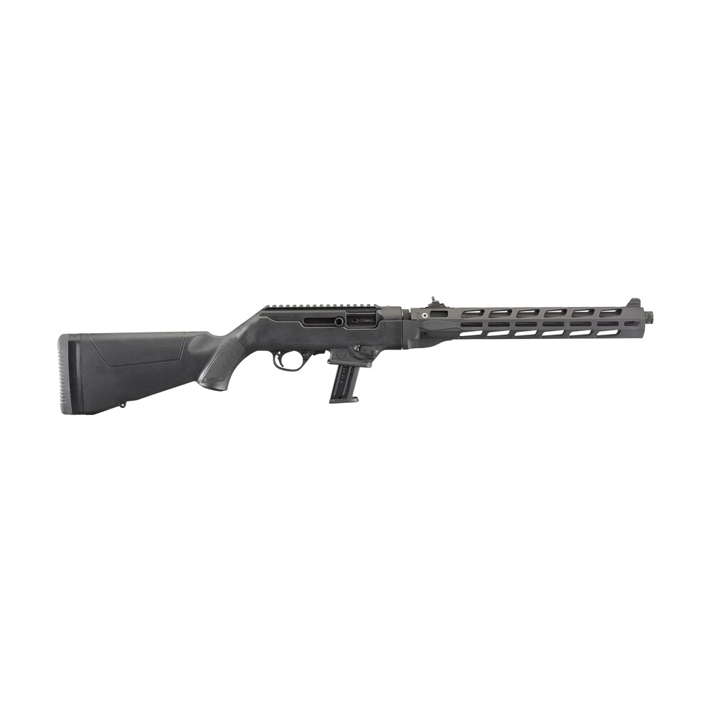 ruger 19115 pc carbine 9mm luger 17+1 16.12" threaded/fluted barrel, type iii hard coat anodized aluminum receiver, m lok accessory slots, optics ready Ruger 19115 PC Carbine 9mm Luger 17+1 16.12" Threaded/Fluted Sports South item 113036
