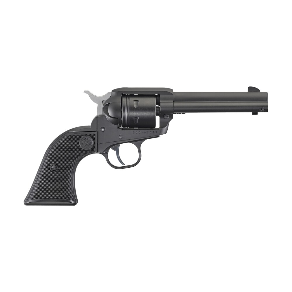 ruger 2002 wrangler 22 lr 6 shot 4.62" black cerakote, black cerakote aluminum frame & cylinder black checkered polymer grips Ruger 2002 Wrangler 22 LR 6 Shot 4.62" Black Cerakote, Black Cerakote Aluminum Frame & Sports South item 113147