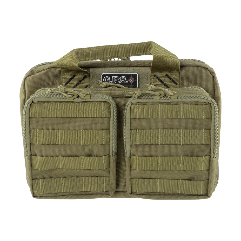 gps bags t1312pct tactical quad +2 tan 1000d polyester with ykk lockable zippers, 8 mag pockets, 2 ammo front pockets, visual id storage system & holds up to 6 handguns GPS Bags T1312PCT Tactical Quad +2 Tan 1000D Polyester Sports South item 113150