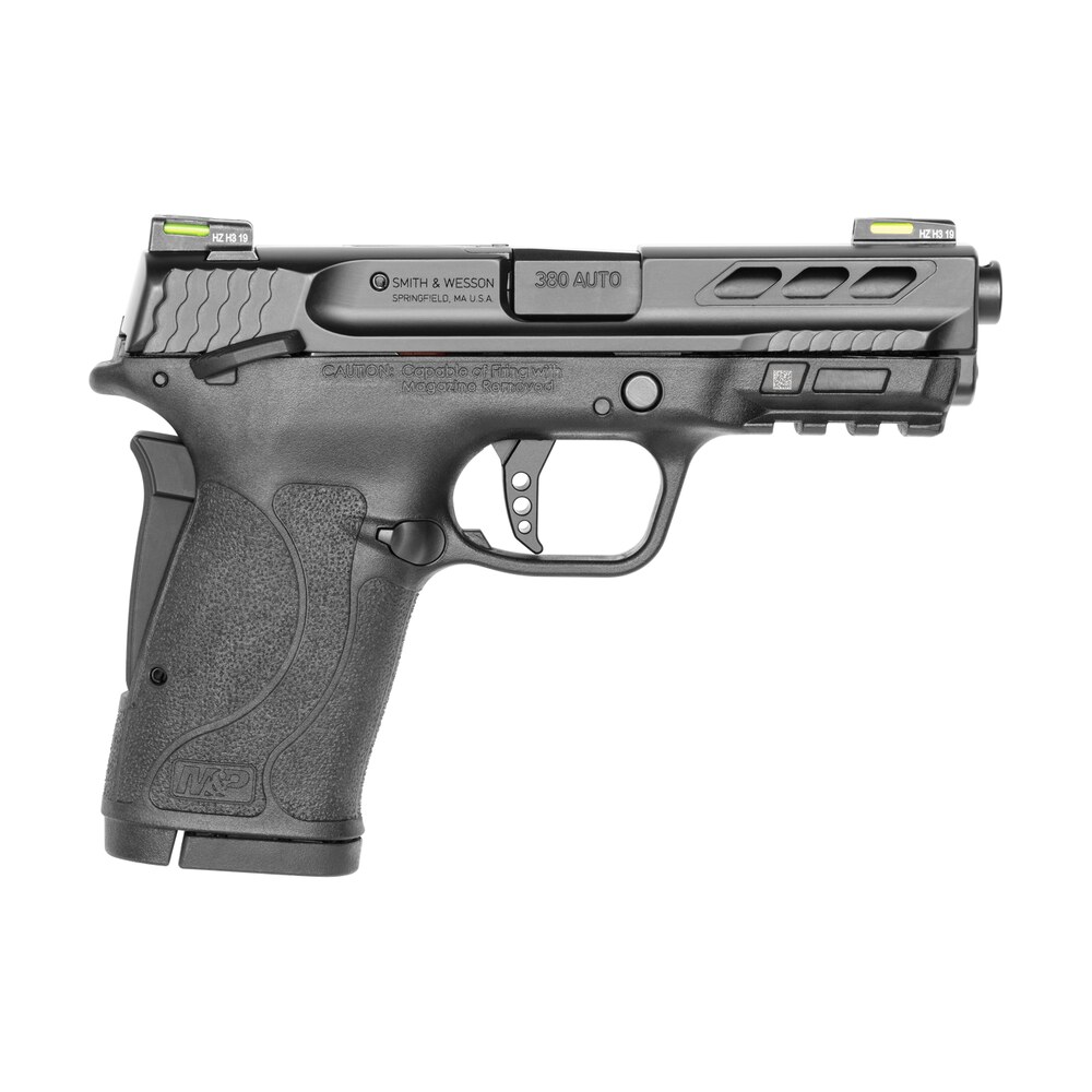 smith & wesson 12717 performance center m&p shield ez m2.0 380 acp 3.80" 8+1 black black armornite stainless steel slide black polymer grip Smith & Wesson 12717 Performance Center M&P Shield EZ M2.0 380 ACP 3.80" 8+1 Black Sports South item 113256
