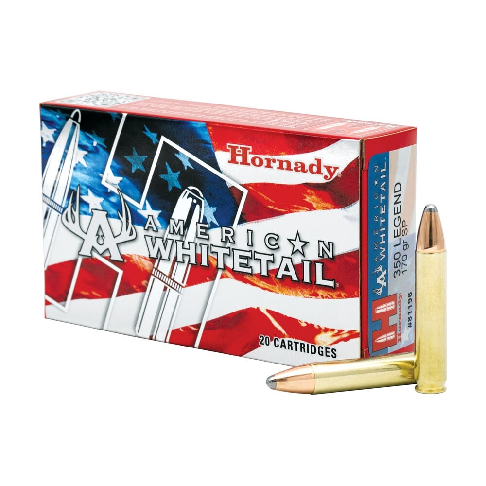 hornady 81196 american whitetail 350legend 170gr interlock 20 per box/10 case Hornady 81196 American Whitetail 350Legend 170gr InterLock 20 Per Box/10 Case Sports South item 113368