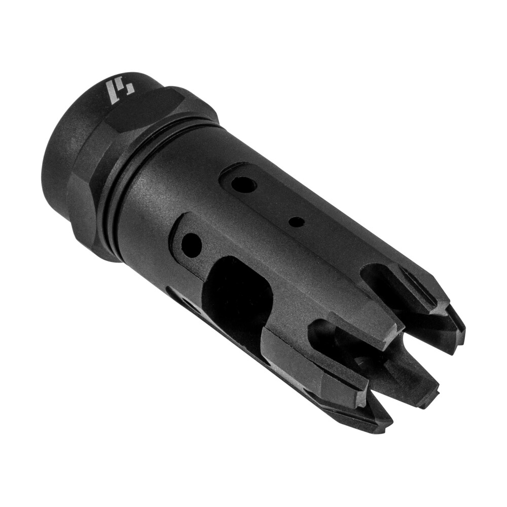 strike industries mk9comp mini king comp black steel with 1/2" 28 tpi threads & 2.30" oal for 9mm luger ar platform Strike Industries MK9COMP Mini King Comp Black Steel Sports South item 113805