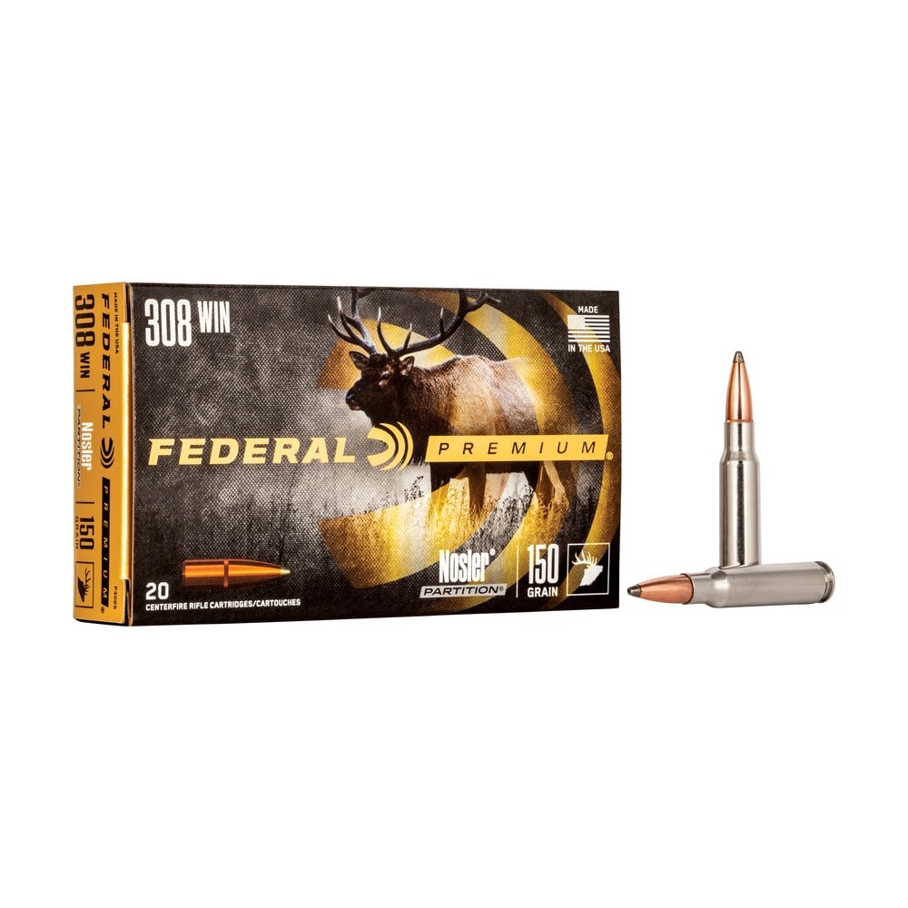 federal p308s premium 308win 150gr nosler partition 20 per box/10 case Federal P308S Premium 308Win 150gr Nosler Partition 20 Per Box/10 Case Sports South item 11390