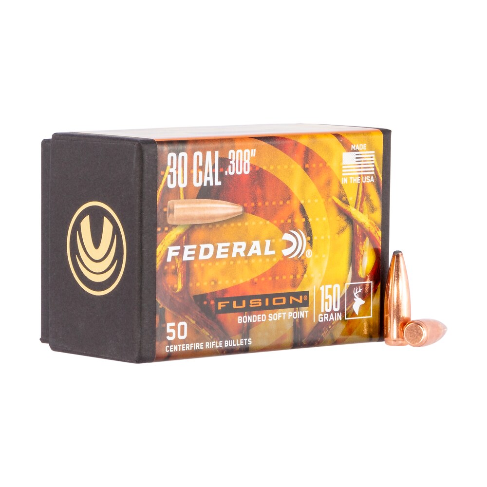 federal fb308f1 fusion component 30 cal .308 150 gr fusion soft point 50 per box/ 4 case Federal FB308F1 Fusion Component 30 Cal .308 150 gr Fusion Soft Point 50 Per Box/ 4 Case Sports South item 113908