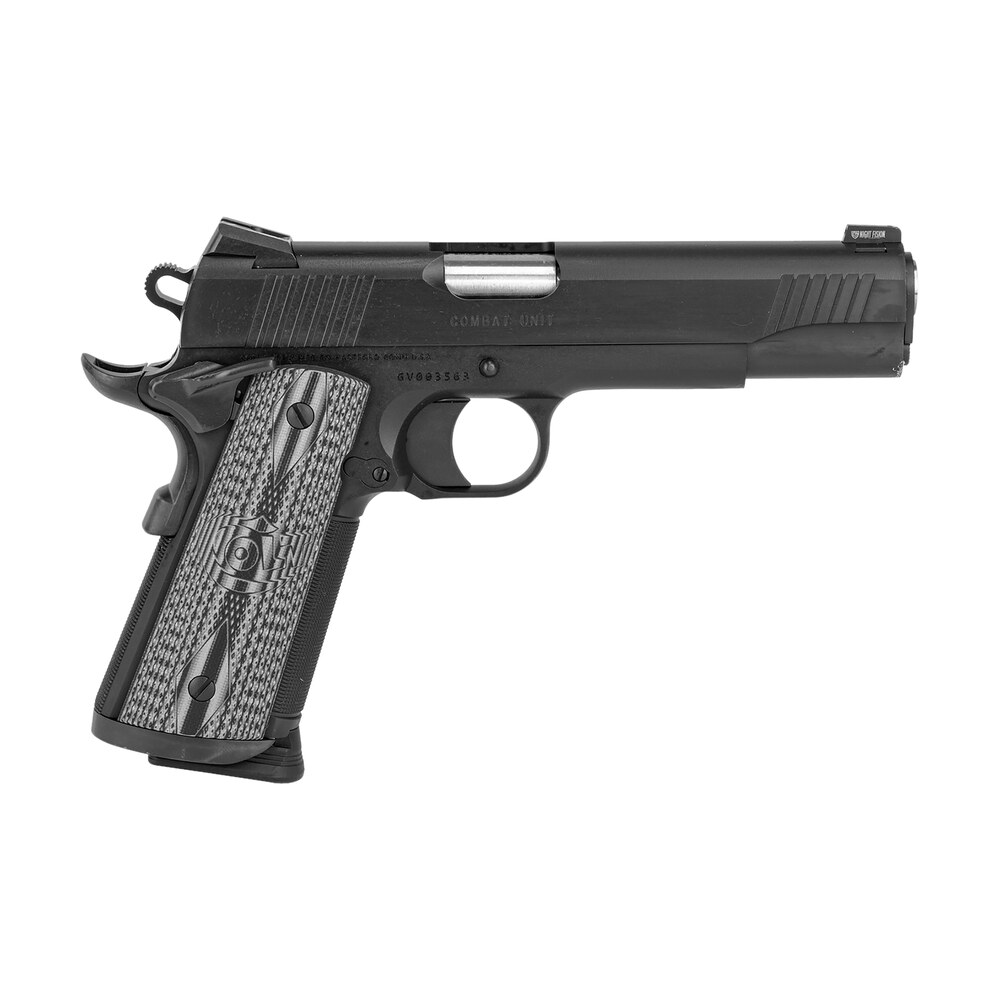 colt mfg o1080ccu ccu government 45 acp 8+1 5" stainless national match barrel, matte black dlc serrated stainless steel slide & frame, black scalloped g10 grip, ambidextrous Colt Mfg O1080CCU CCU Government 45 ACP 8+1 5" Stainless National Match Sports South item 113923