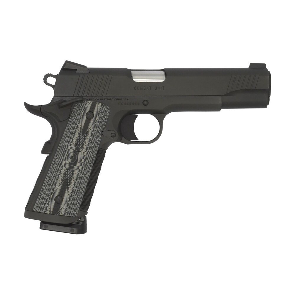 colt mfg o1082ccu ccu government 9mm luger 9+1 5" stainless national match barrel, matte black dlc serrated stainless steel slide & frame w/beavertail, black scalloped g10 grip, ambidextrous Colt Mfg O1082CCU CCU Government 9mm Luger 9+1 5" Stainless National Match Sports South item 113924
