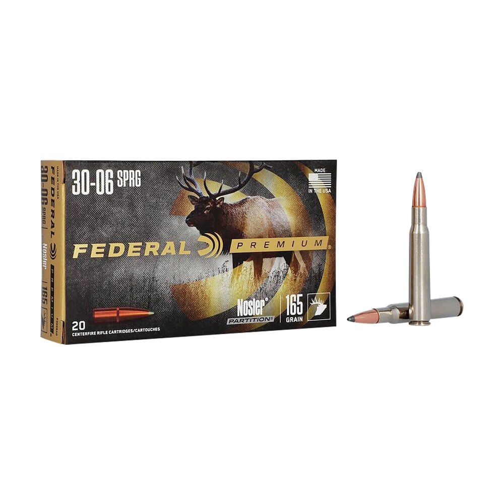 federal p3006ad premium 30 06springfield 165gr nosler partition 20 per box/10 case Federal P3006AD Premium 30-06Springfield 165gr Nosler Partition 20 Per Box/10 Case Sports South item 11395