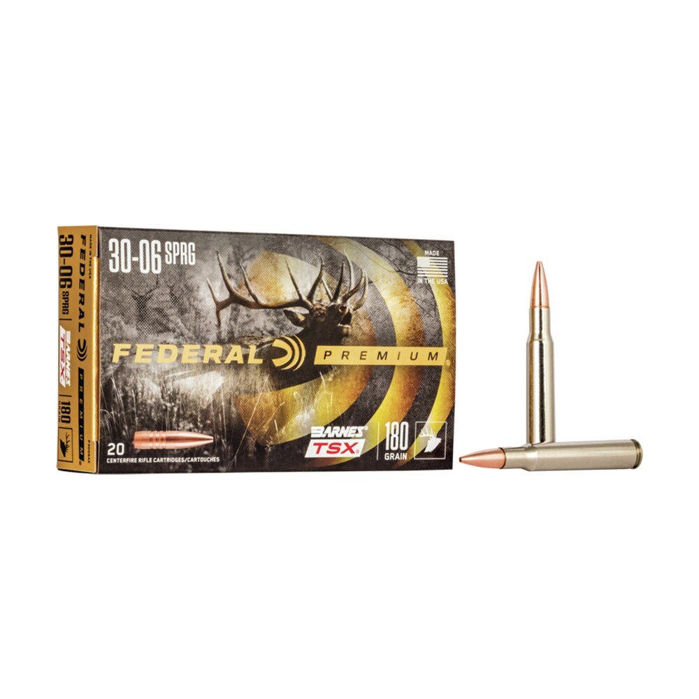 federal p3006ae premium 30 06springfield 180gr barnes tsx 20 per box/10 case Federal P3006AE Premium 30-06Springfield 180gr Barnes TSX 20 Per Box/10 Case Sports South item 11399