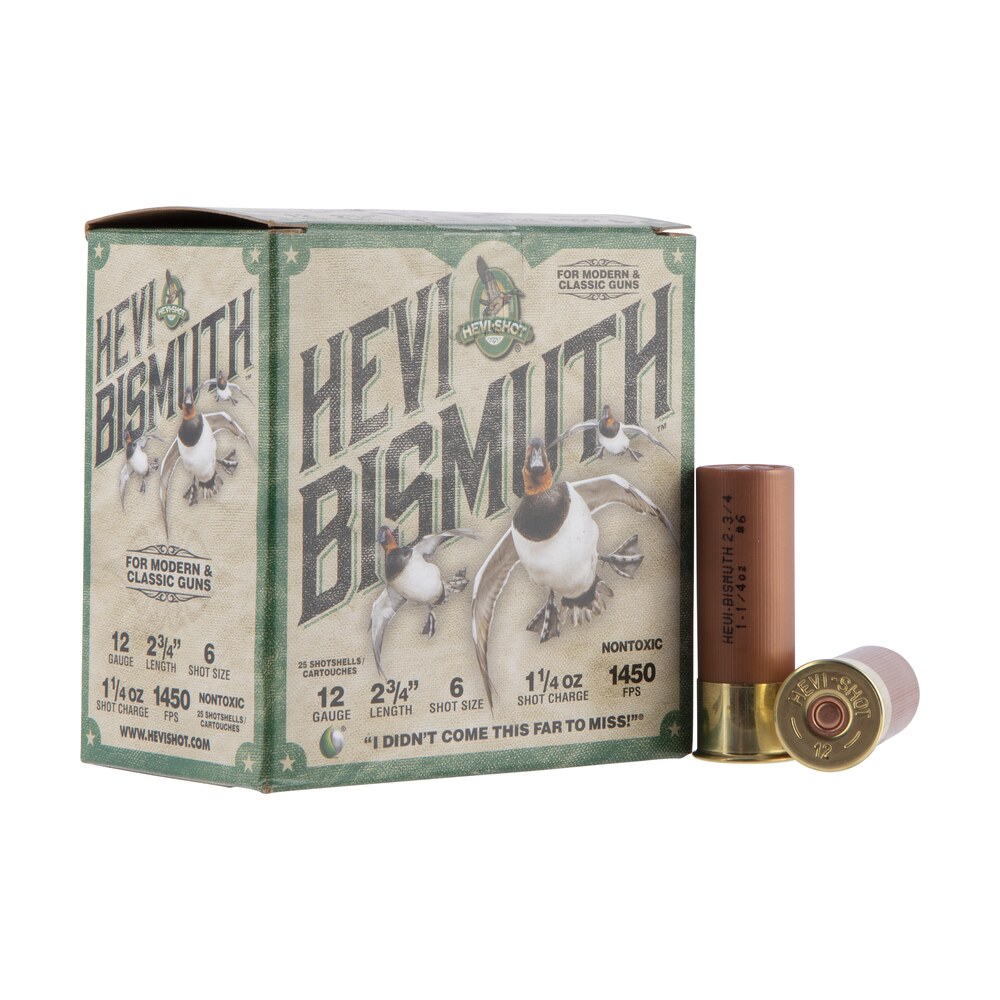 hevi shot hs14706 hevi bismuth 12gauge 2.75" 1 1/4oz bismuth 6shot 25 per box/10 case HEVI-Shot HS14706 HEVI-Bismuth 12Gauge 2.75" 1 1/4oz Bismuth 6Shot 25 Per Box/10 Case Sports South item 114131