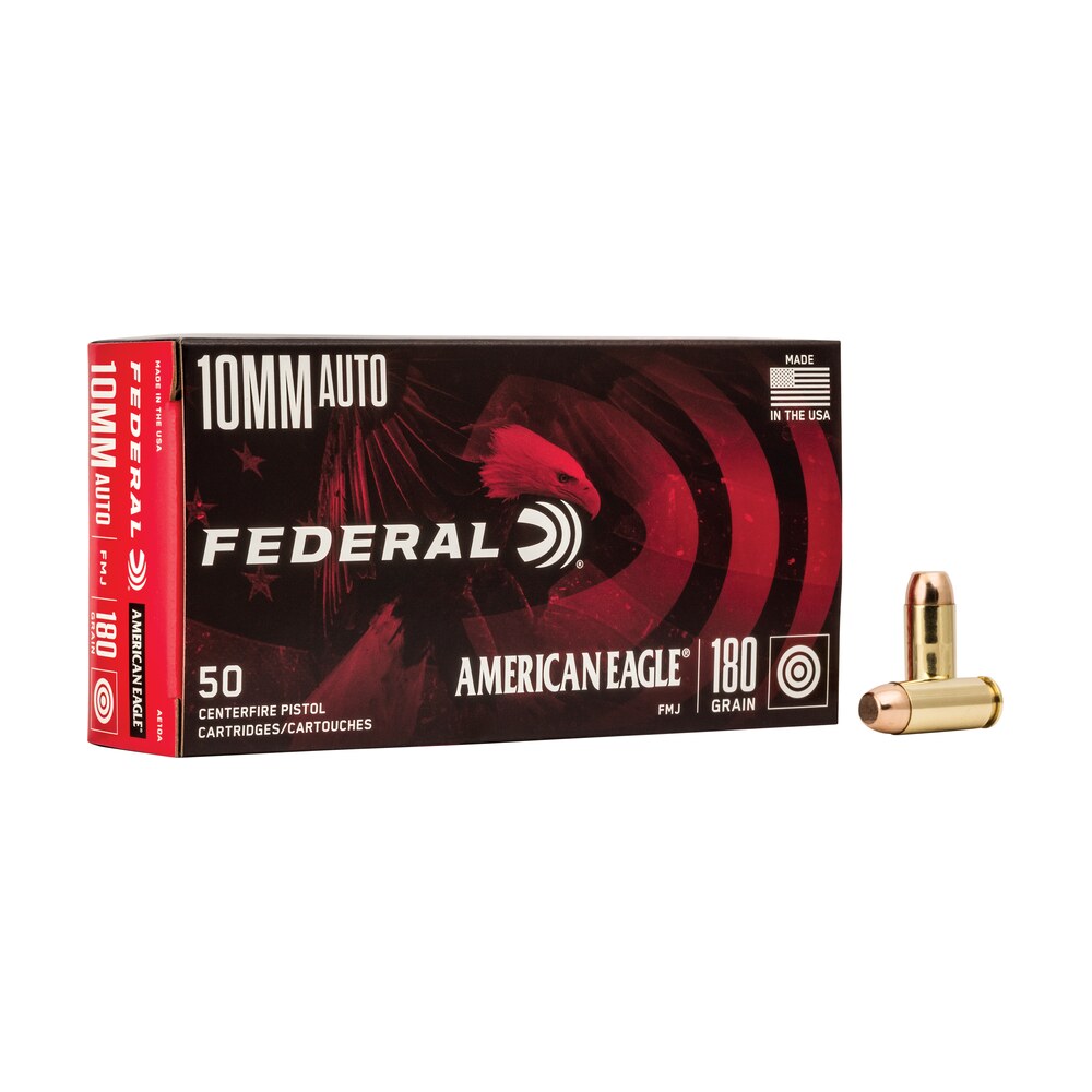 federal ae10a american eagle handgun 10mmauto 180gr full metal jacket 50 per box/20 case Federal AE10A American Eagle Handgun 10mmAuto 180gr Full Metal Jacket 50 Per Box/20 Case Sports South item 11445
