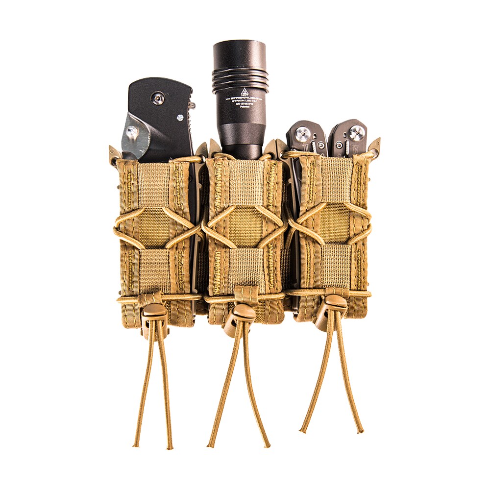 high speed gear 11pt03cb taco mag pouch triple coyote brown nylon molle belts 2" wide compatible w/ pistol High Speed Gear 11PT03CB TACO Mag Pouch Triple Coyote Brown Nylon MOLLE Belts 2" Wide Sports South item 115525