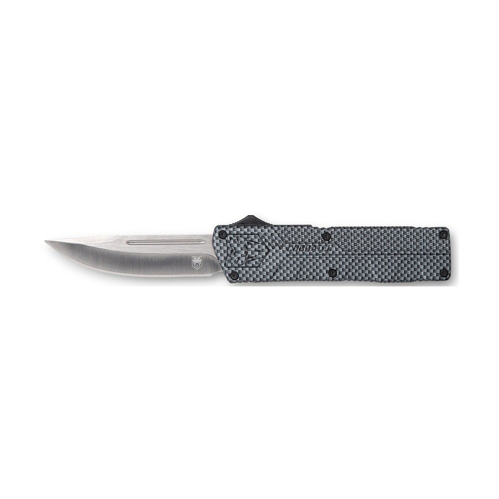 cobratec knives cfctlwdns lightweight 3.25" otf drop point plain d2 steel blade/carbon fiber aluminum handle includes pocket clip CobraTec Knives CFCTLWDNS Lightweight 3.25" OTF Drop Point Plain D2 Steel Blade/Carbon Fiber Sports South item 115610