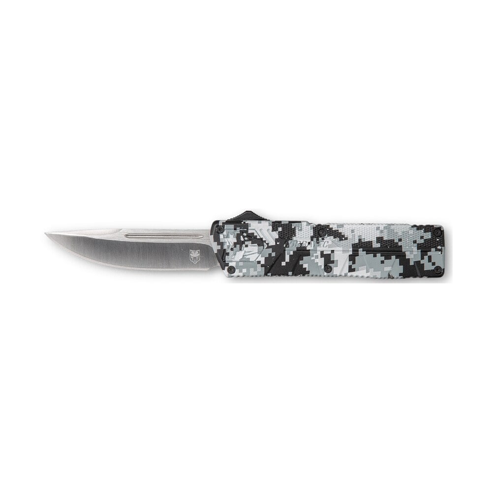 cobratec knives wdcctlwdns lightweight 3.25" otf drop point plain d2 steel blade/winter digi camo aluminum handle includes pocket clip CobraTec Knives WDCCTLWDNS Lightweight 3.25" OTF Drop Point Plain D2 Steel Blade/Winter Digi Sports South item 115614