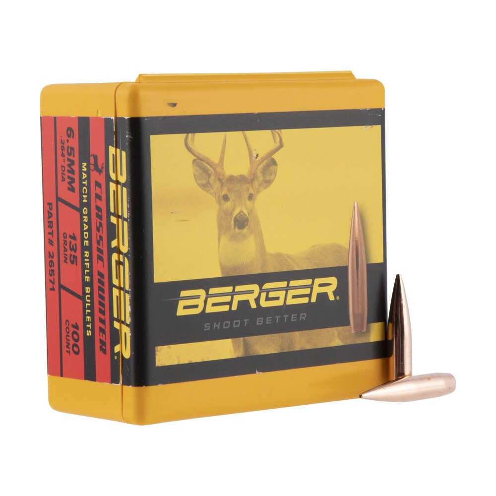 berger bullets 26571 classic hybrid hunter match grade 6.5creedmoor 135gr boat tail 100/box Berger Bullets 26571 Classic Hybrid Hunter Match Grade 6.5Creedmoor 135gr Boat Tail 100/Box Sports South item 115664