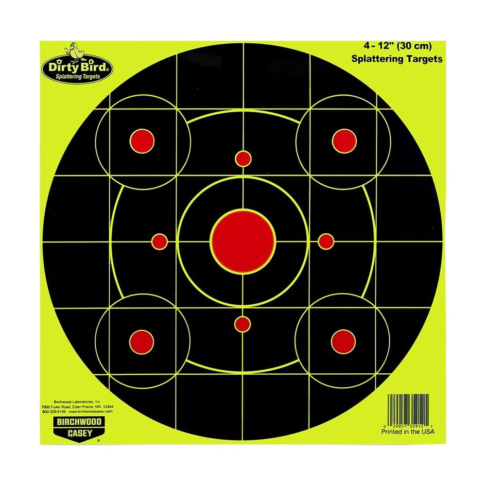 birchwood casey 35925 dirty bird 12" bullseye paper hanging pistol/rifle black/yellow 25 per pkg Birchwood Casey 35925 Dirty Bird 12" Bullseye Paper Hanging Pistol/Rifle Black/Yellow 25 Per Sports South item 115756