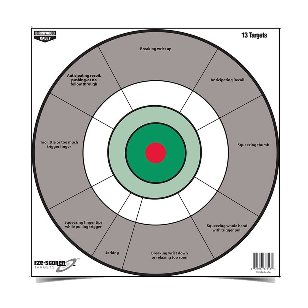 birchwood casey 37245 eze scorer 12" bullseye paper hanging gray/white 13 per pkg Birchwood Casey 37245 EZE-Scorer 12" Bullseye Paper Hanging Gray/White 13 Per Pkg Sports South item 115776