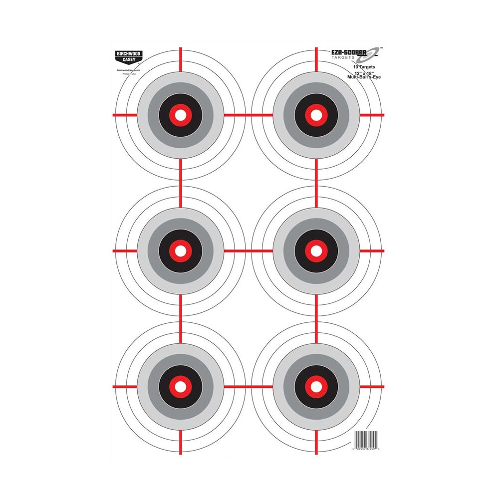 birchwood casey 37209 eze scorer bullseye paper universal 12" x 18" black/white 10 pk. Birchwood Casey 37209 EZE-Scorer Bullseye Paper Universal 12" x 18" Black/White 10 Pk. Sports South item 115779