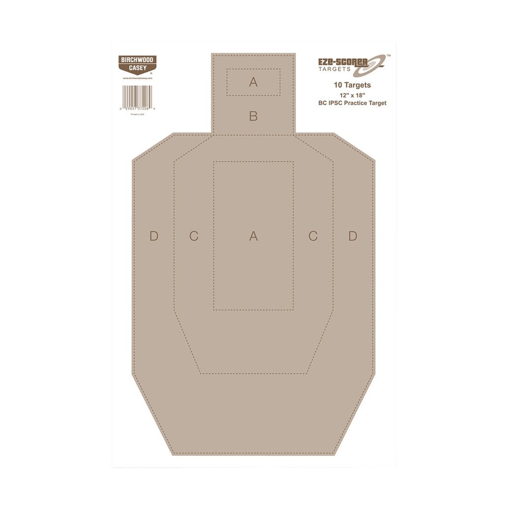 birchwood casey 37206 eze scorer ipsc silhouette paper hanging universal 12" x 18" tan 10 pk. Birchwood Casey 37206 EZE-Scorer IPSC Silhouette Paper Hanging Universal 12" x 18" Tan 10 Pk. Sports South item 115780