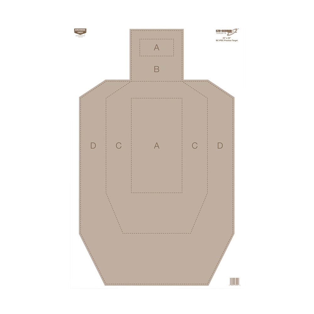birchwood casey 37029 eze scorer ipsc silhouette paper hanging universal 23" x 35" tan 5 pack Birchwood Casey 37029 EZE-Scorer IPSC Silhouette Paper Hanging Universal 23" x 35" Tan 5 Pack Sports South item 115785
