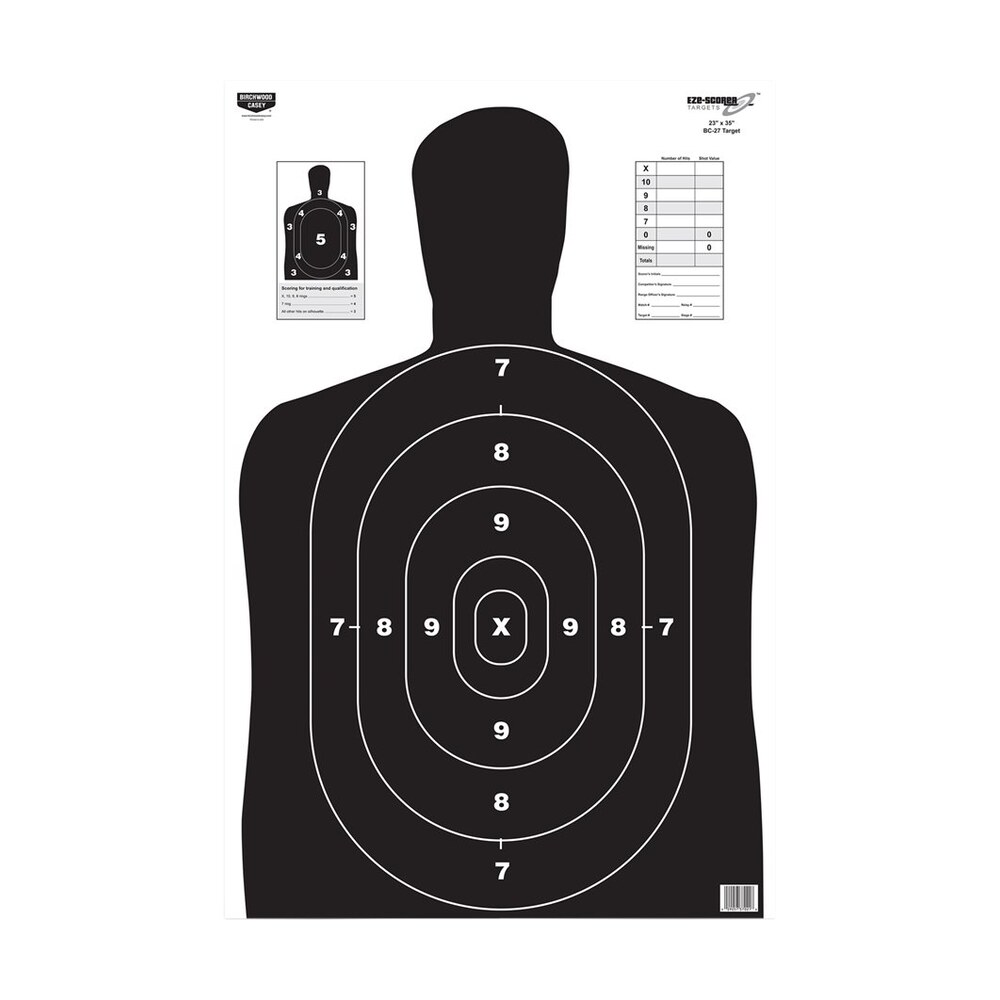 birchwood casey 37020 eze scorer bc 27 silhouette paper hanging 23" x 35" black 5 pack Birchwood Casey 37020 EZE-Scorer BC-27 Silhouette Paper Hanging 23" x 35" Black 5 Pack Sports South item 115786