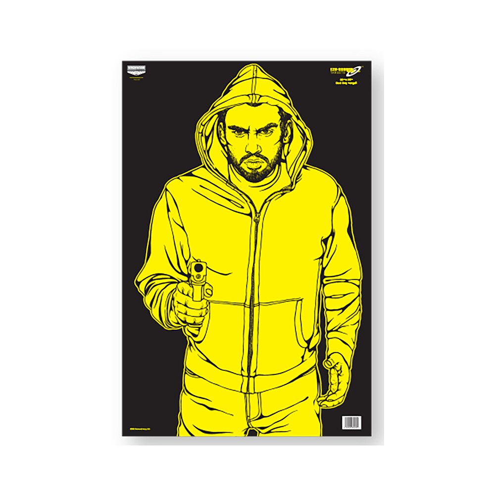 birchwood casey 37035 eze scorer silhouette paper hanging 23" x 35" black/yellow 5 pack Birchwood Casey 37035 EZE-Scorer Silhouette Paper Hanging 23" x 35" Black/Yellow 5 Pack Sports South item 115789