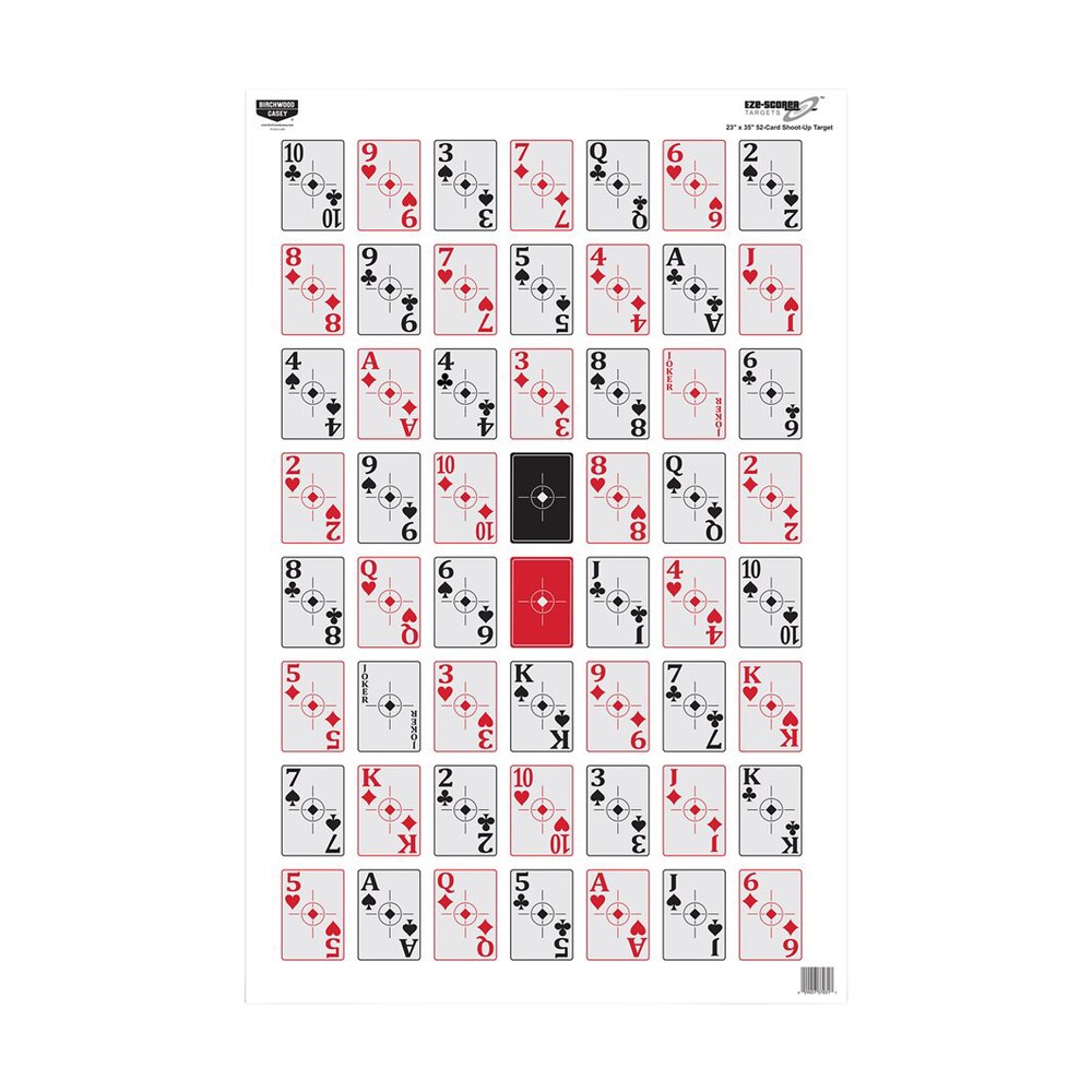 birchwood casey 37026 eze scorer playing cards paper hanging 23" x 35" multi color 5 pack Birchwood Casey 37026 EZE-Scorer Playing Cards Paper Hanging 23" x 35" Multi-Color 5 Pack Sports South item 115790