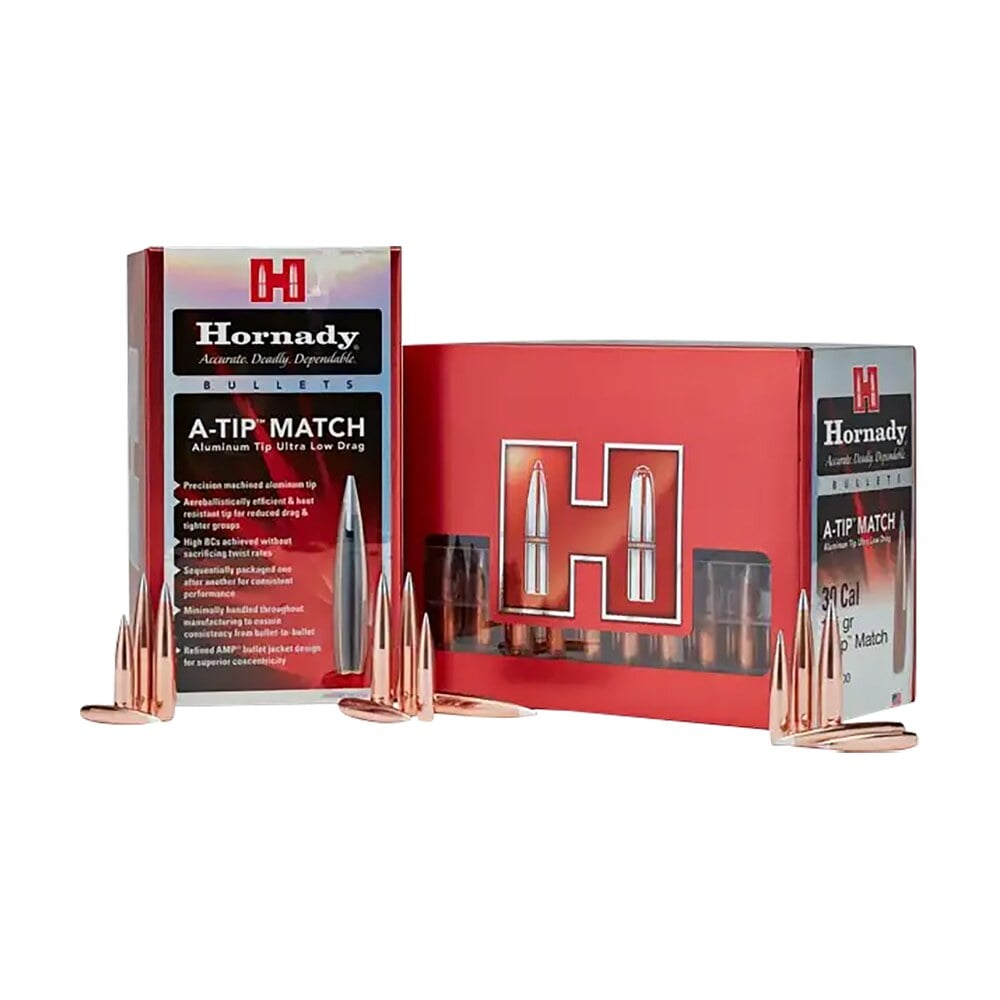 hornady 3729 a tip match 375 cal .375 390 gr a tip match 25 per box/ 10 case Hornady 3729 A-Tip Match 375 Cal .375 390 gr A Tip Match 25 Per Box/ 10 Case Sports South item 115826