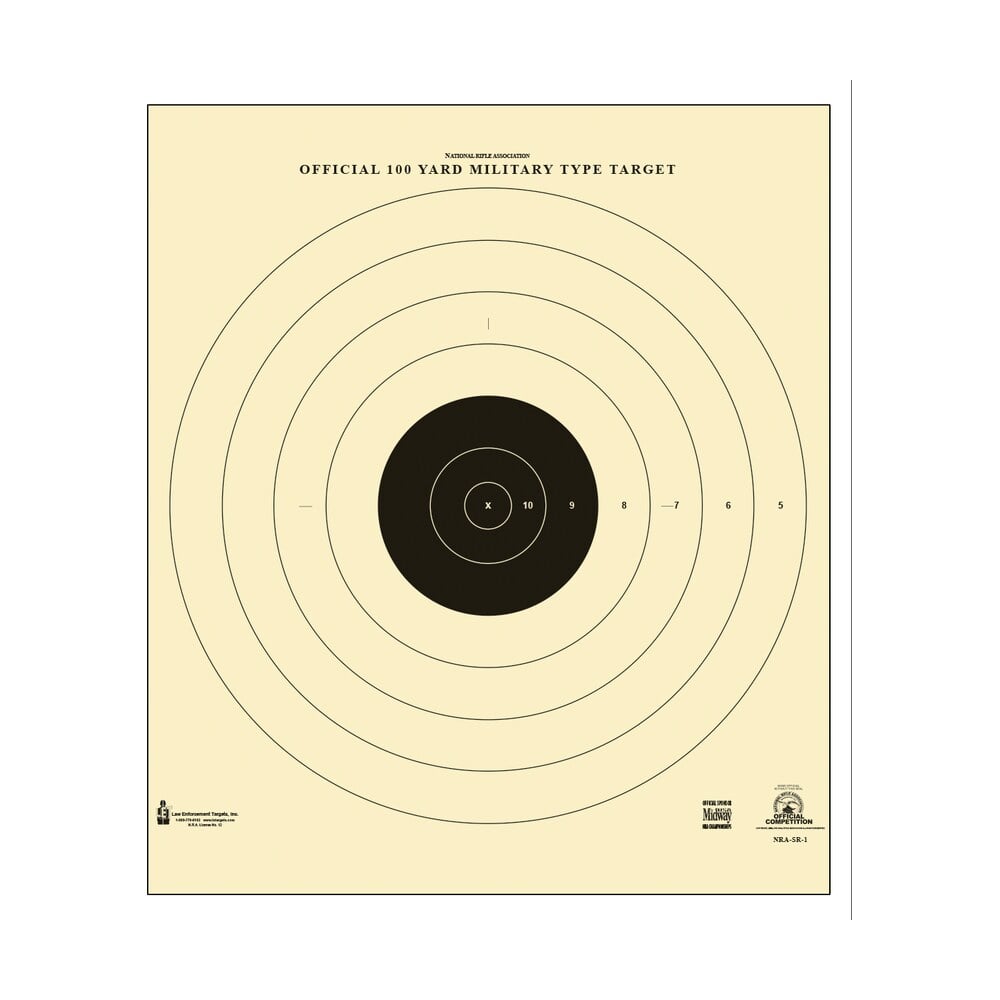 action target sr1100 sighting military bullseye tagboard hanging 100 yds 21" x 21" black/white 100 per box Action Target SR1100 Sighting Military Bullseye Tagboard Hanging 100 yds 21" x 21" Black/White Sports South item 116006
