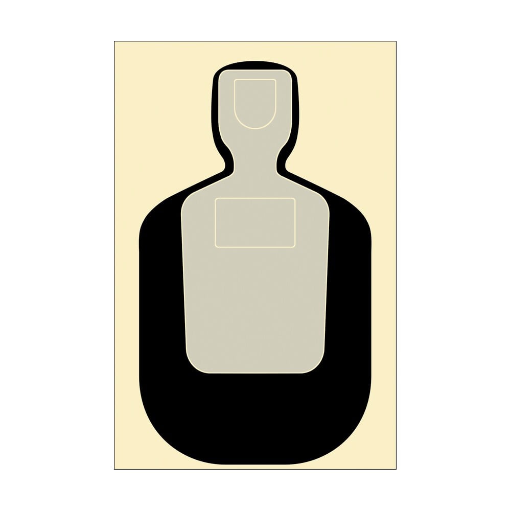 action target tq19100 qualification standard silhouette paper hanging 24" x 45" black/gray/white 100 per box Action Target TQ19100 Qualification Standard Silhouette Paper Hanging 24" x 45" Sports South item 116019