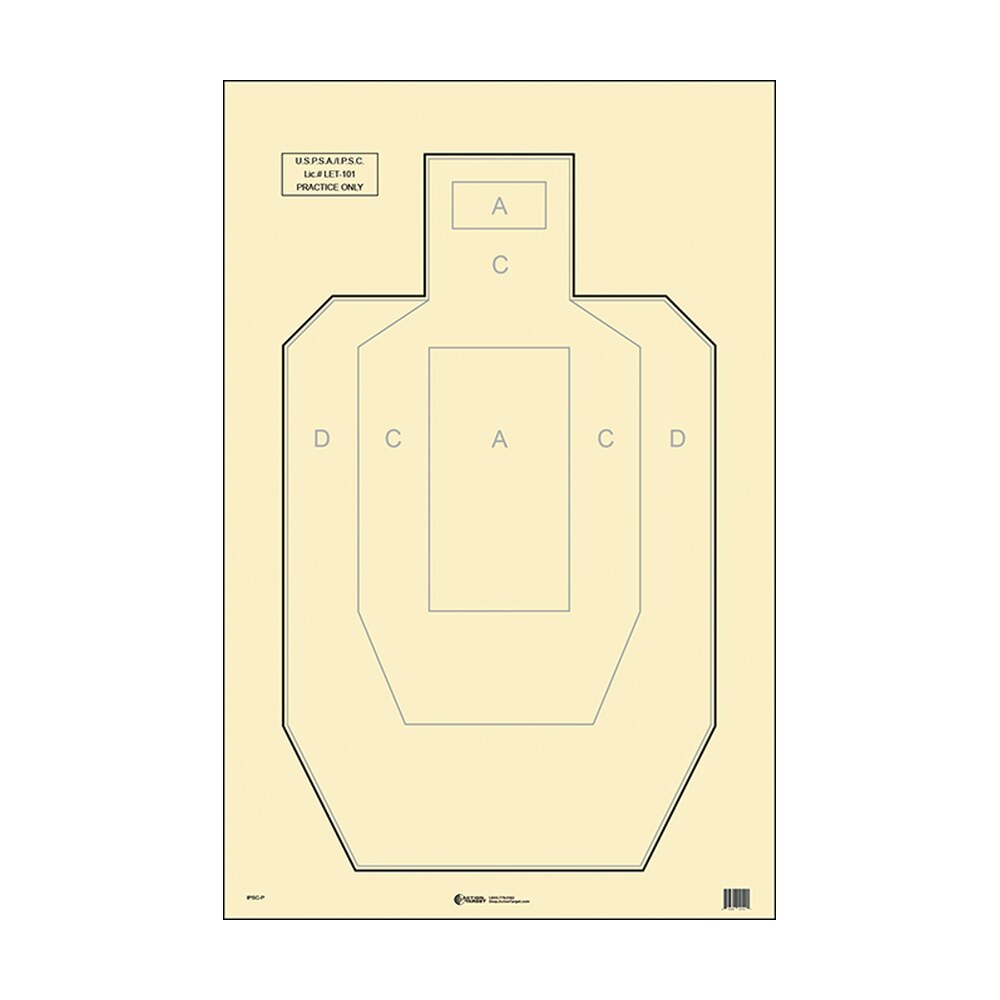 action target ipscp100 military ipsc/uspsa ipsc paper hanging 23" x 35" black/white 100 per box Action Target IPSCP100 Military IPSC/USPSA IPSC Paper Hanging 23" x 35" Black/White 100 Per Box Sports South item 116021
