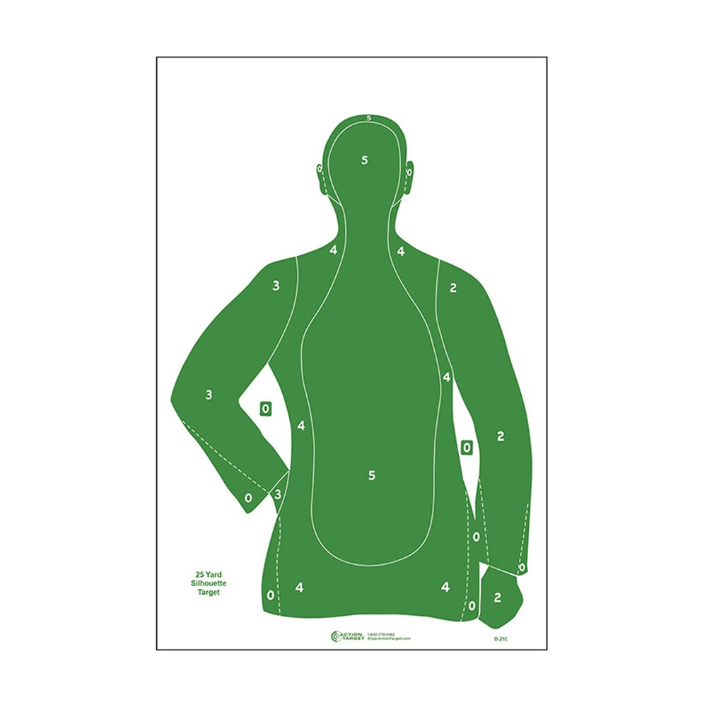 action target b21egreen100 qualification silhouette paper hanging 23" x 35" green 100 per box Action Target B21EGREEN100 Qualification Silhouette Paper Hanging 23" x 35" Green 100 Per Box Sports South item 116031