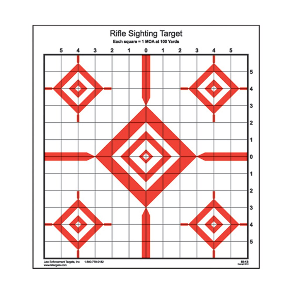 action target si13100 sighting advanced rifle diamond paper 100 yds rifle 14" x 15" red/white 100 per box Action Target SI13100 Sighting Advanced Rifle Diamond Paper 100 yds Rifle 14" x 15" Red/White Sports South item 116035