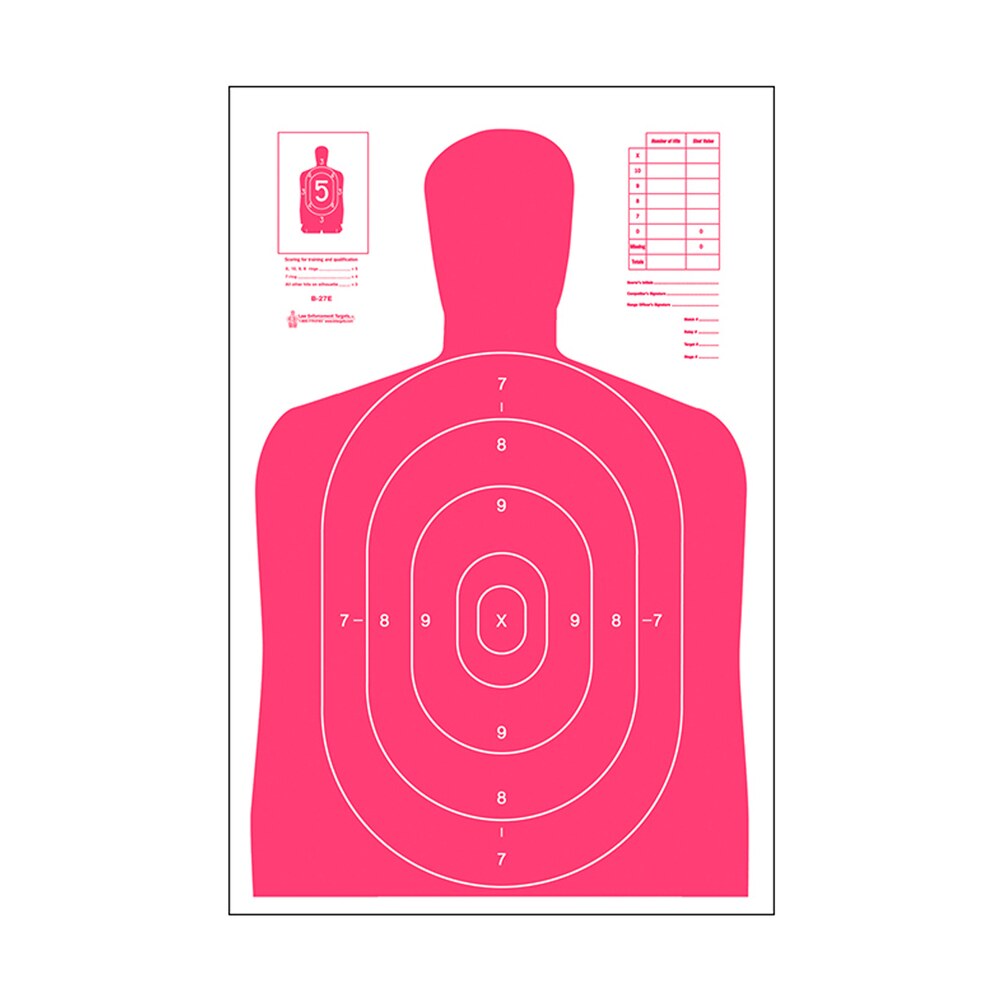 action target b27erd100 qualification high visibility fluorescent silhouette paper 23" x 35" red/white 100 per box Action Target B27ERD100 Qualification High Visibility Fluorescent Silhouette Paper 23" x 35" Sports South item 116044