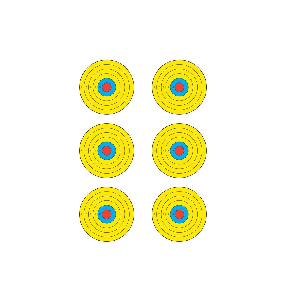 action target prbe6100 high visibility bullseye paper 17.50" x 23" multi color 100 per box Action Target PRBE6100 High Visibility Bullseye Paper 17.50" x 23" Multi-Color 100 Per Box Sports South item 116053